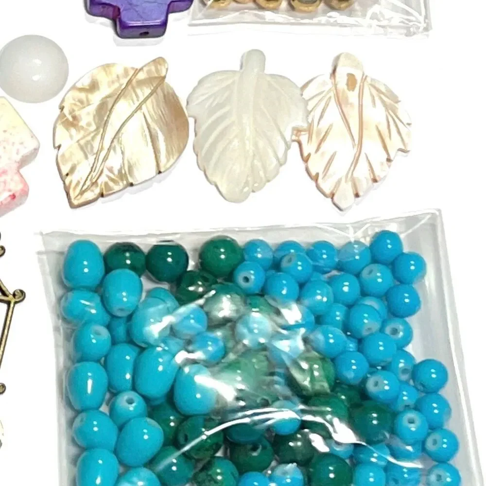 Jewelry Making Supplies Beads Glass Stone Metal Charms Variety Craft Colorful